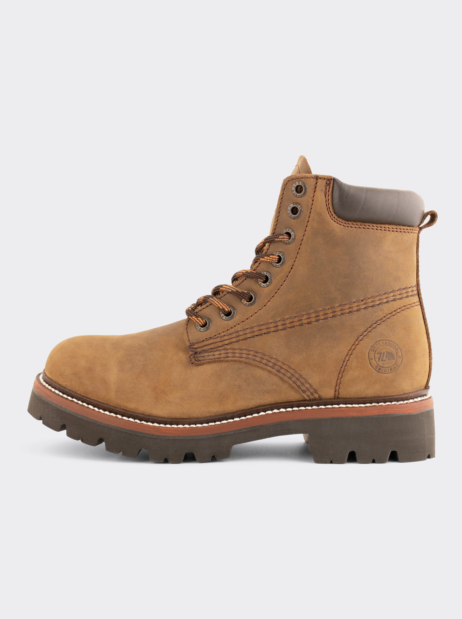 Men's Leather Lace Up Extra Lightweight Boot Papaya Crazy Color Style Haiker 2415