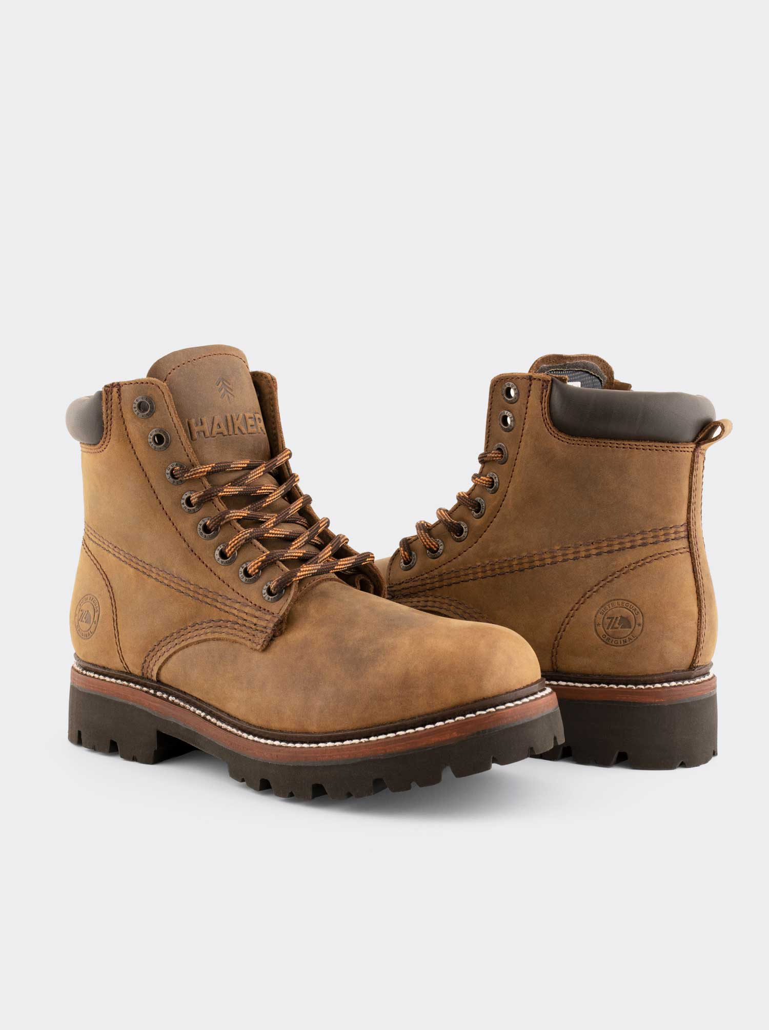 Men's Leather Lace Up Extra Lightweight Boot Papaya Crazy Color Style Haiker 2415