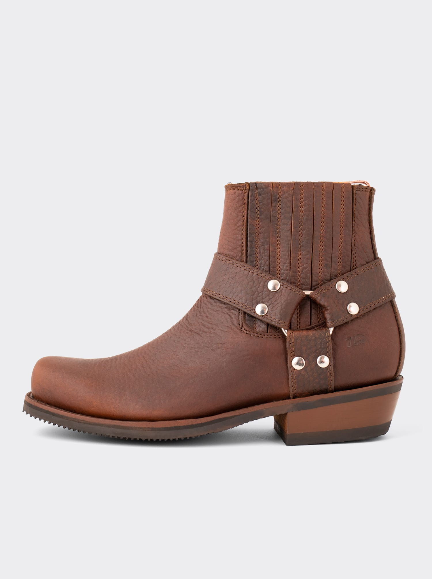 Men's Leather Biker Boot Ocher Bull Fight Style 3600