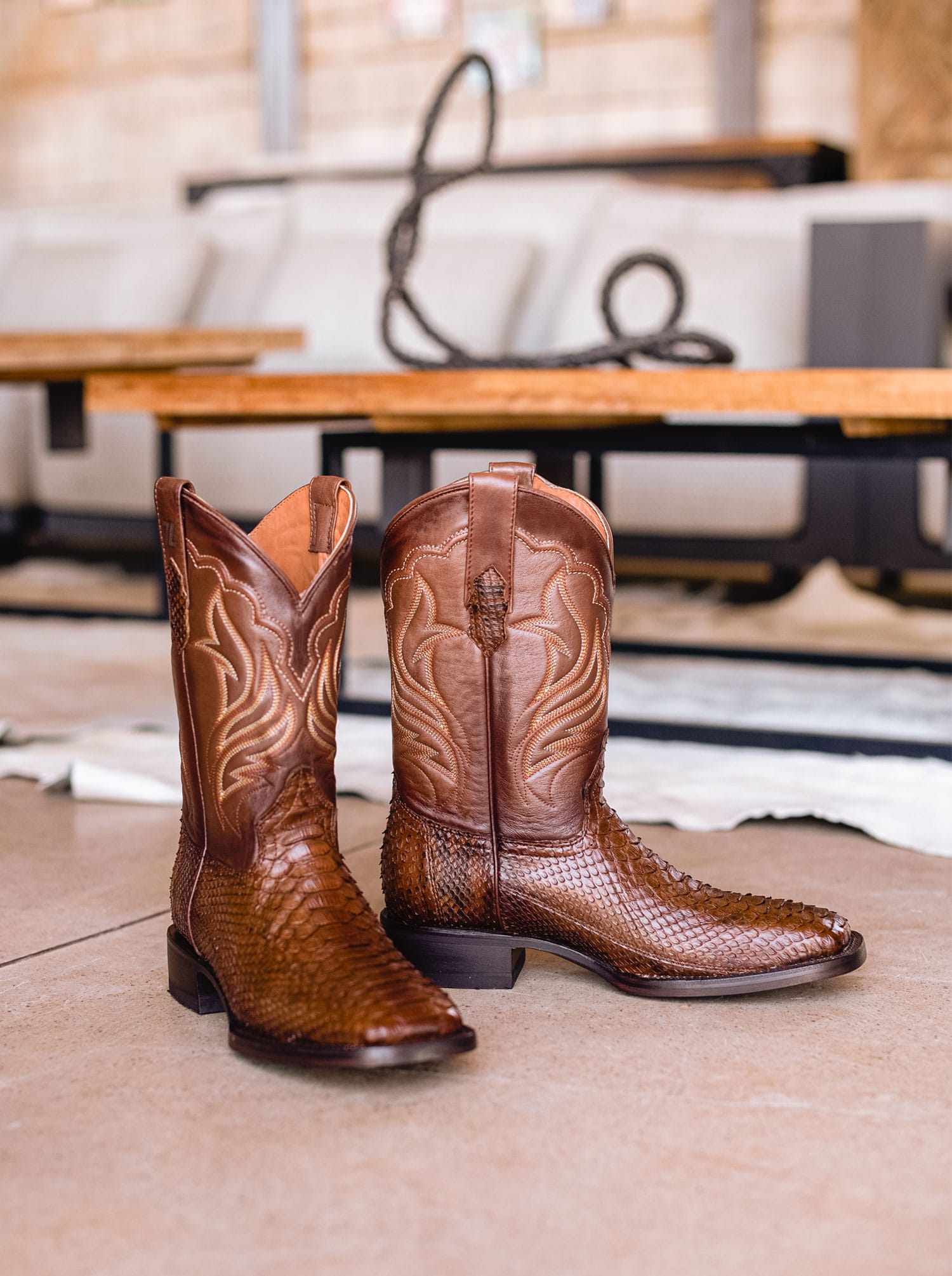 Rodeo Boot with Leather Sole in Imitation Leather Dragon Cognac Style 1555 (copia) (copia) (copia)