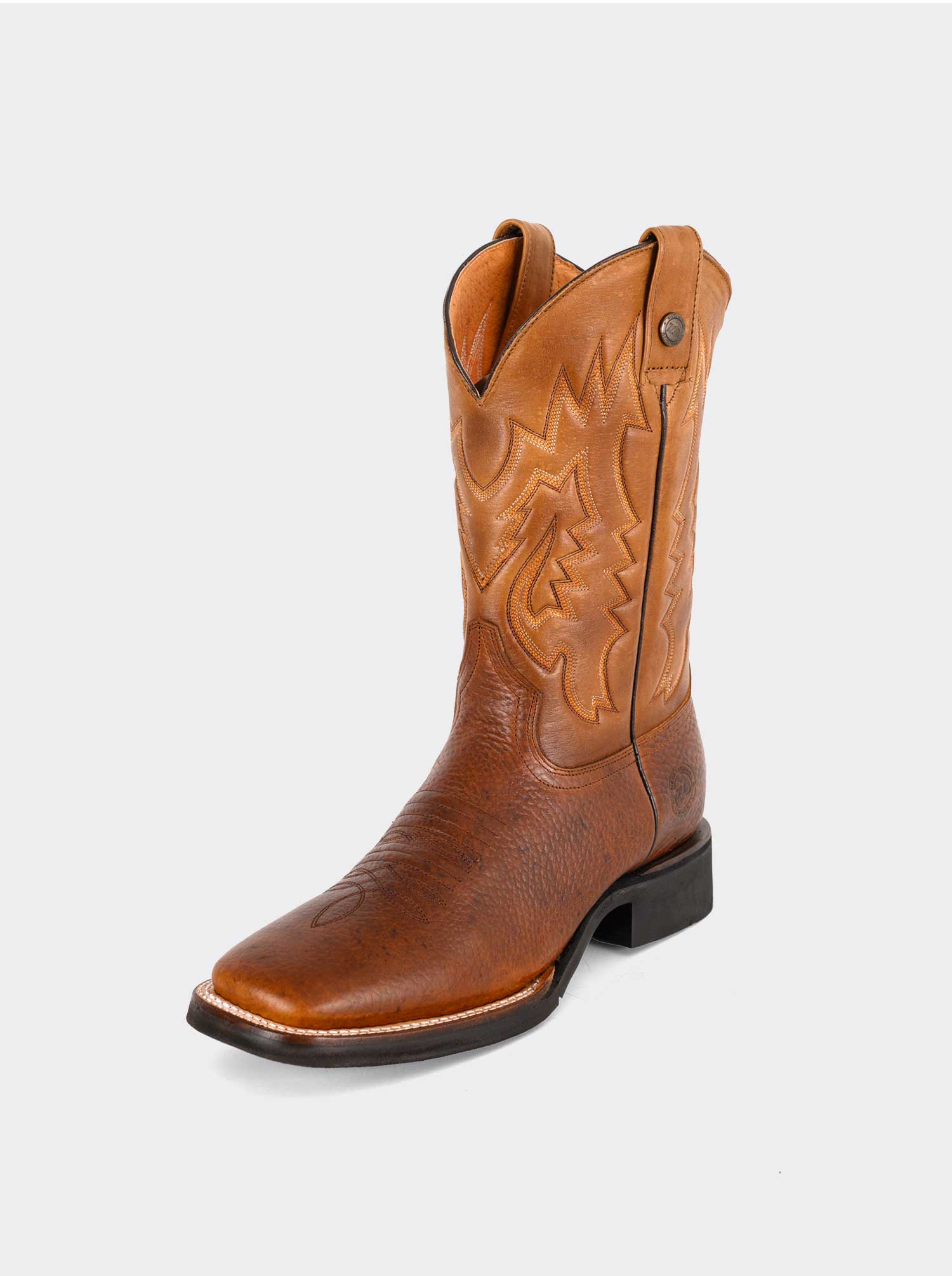 Light Rodeo Work Boot in Bull Fight Ocher Style 1545