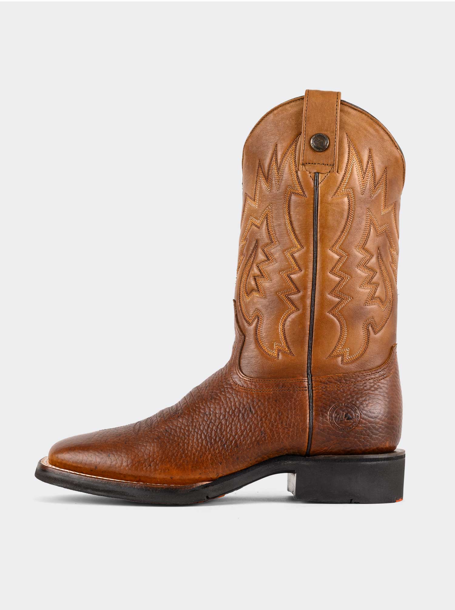 Light Rodeo Work Boot in Bull Fight Ocher Style 1545