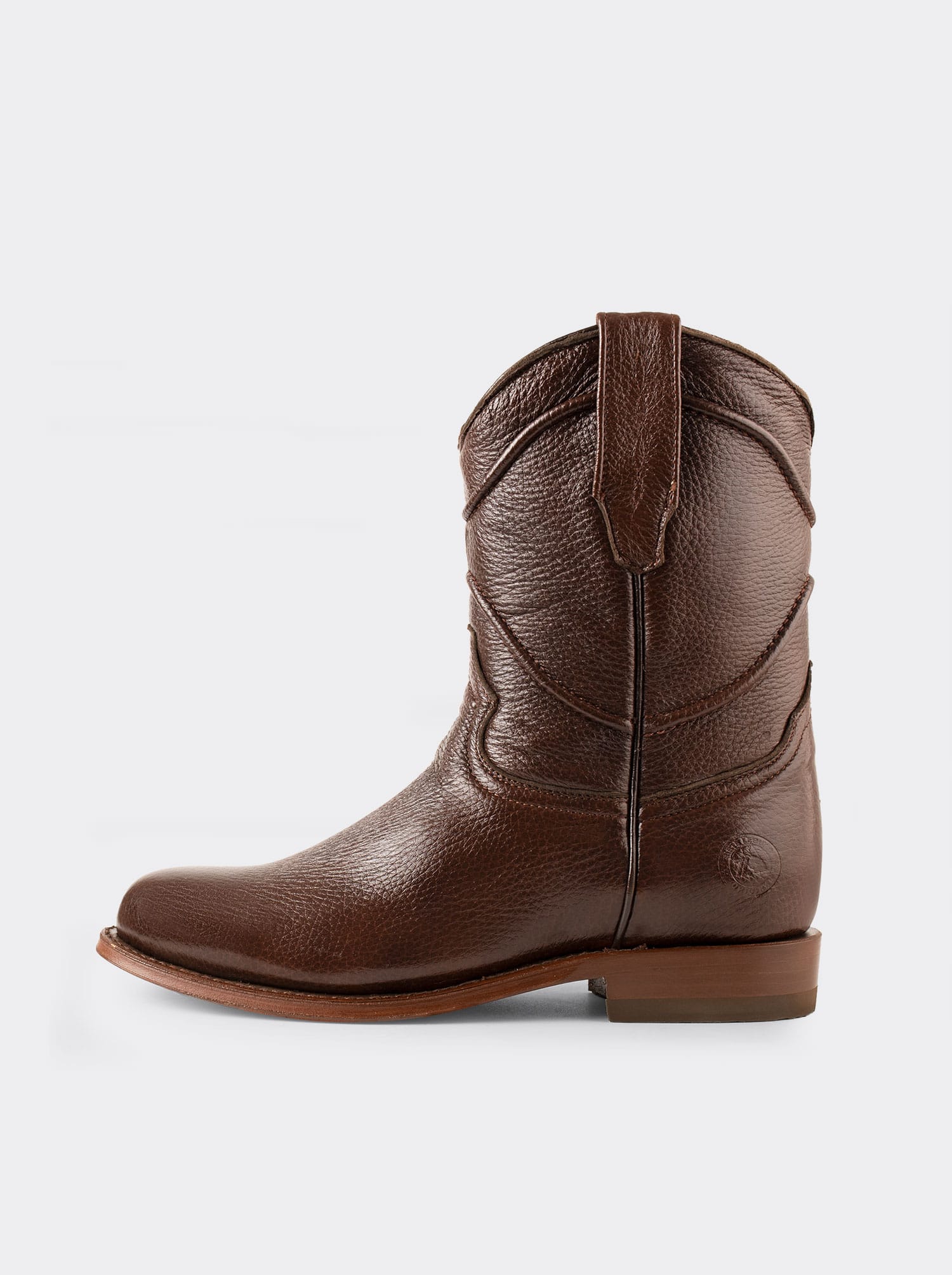 Roper Boot in Chocolate Genuine Deerskin Style 1001