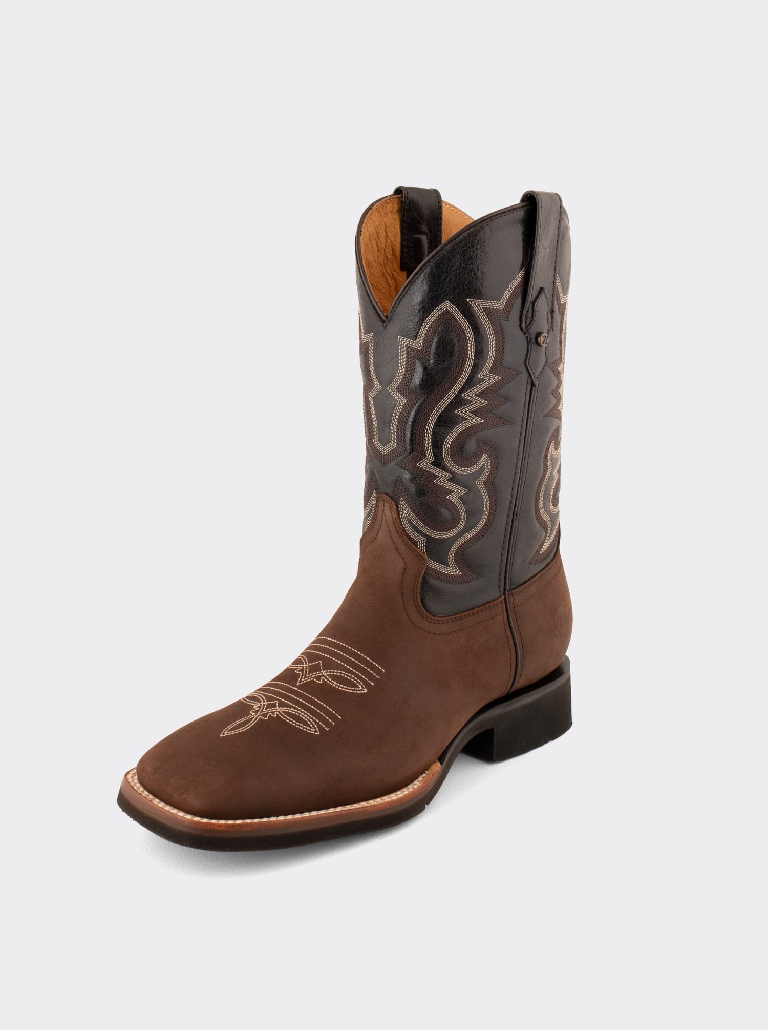 Men's Leather Rodeo Lightweight Work Boot Brown Crazy Color Style 1555