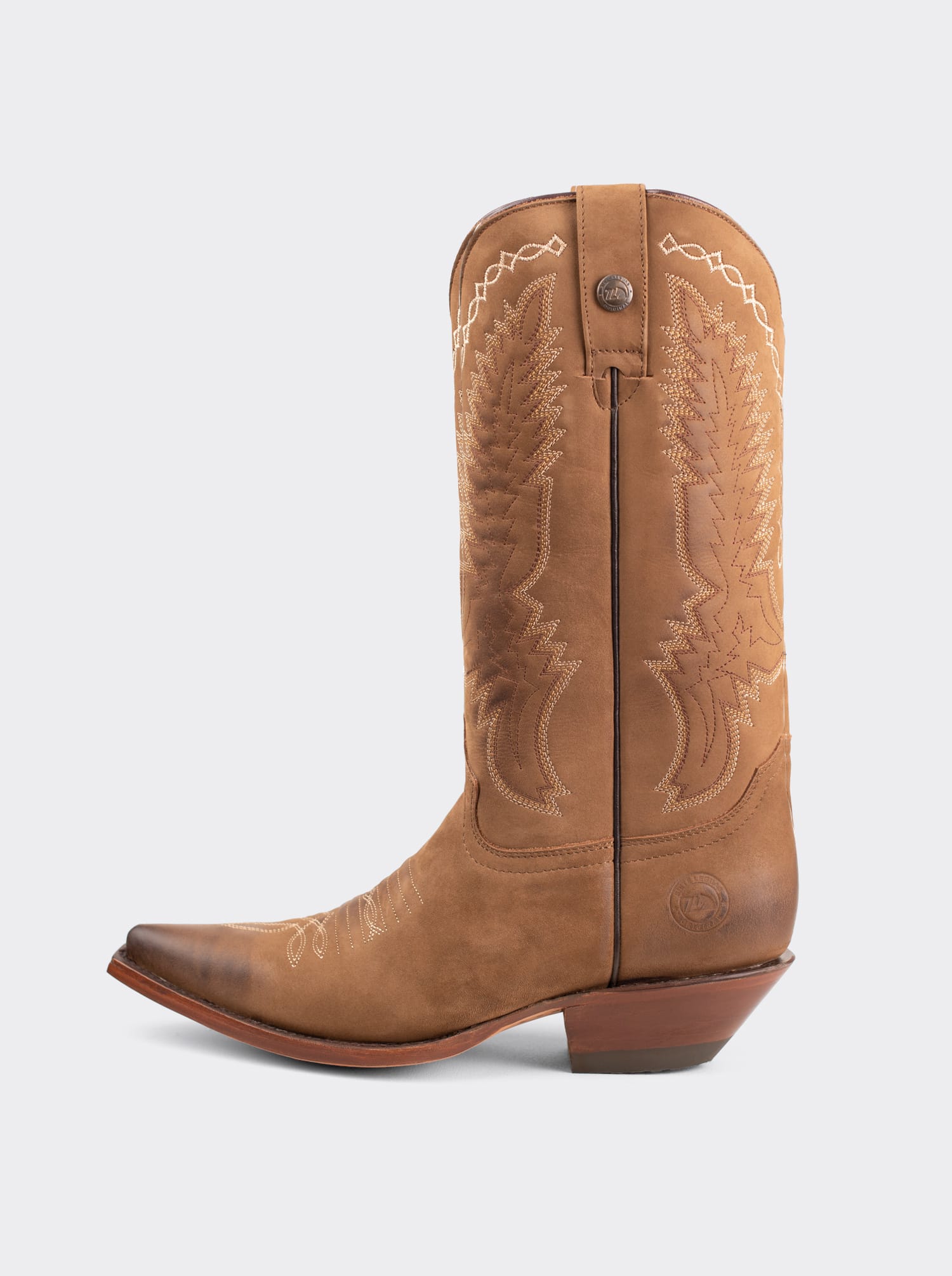 Cuban Heel Cowboy Boot in Terracotta Nobuck Style 1748