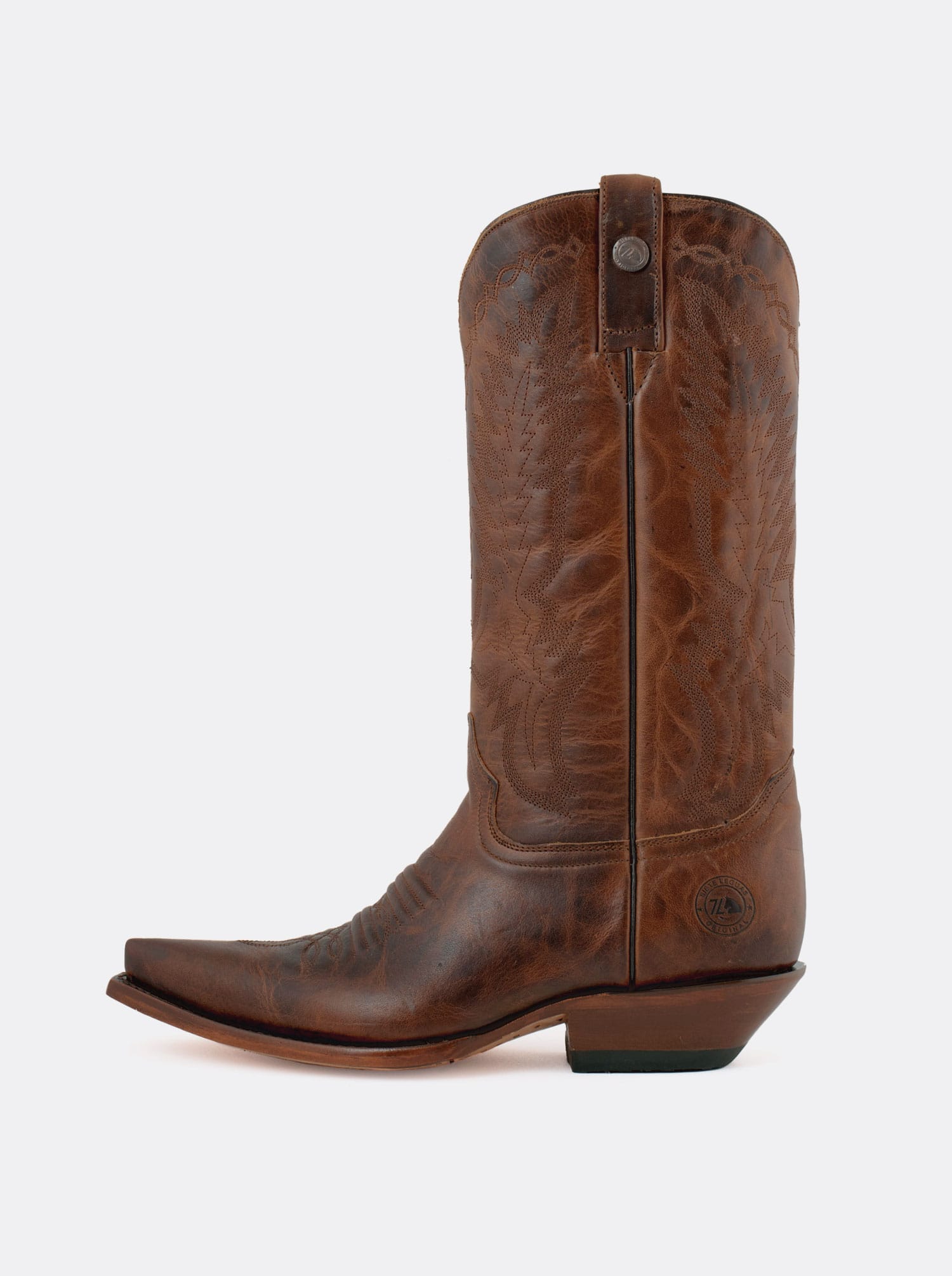 Men's Leather cuban Heel Cowboy Boot Whiskey Paddock Style 1748