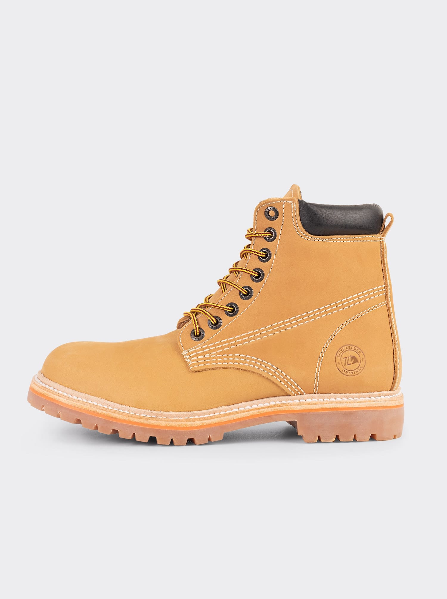 Men's Leather Lace Up Outdoor Boot in Wheat Nubuck Color Style Haiker 2415