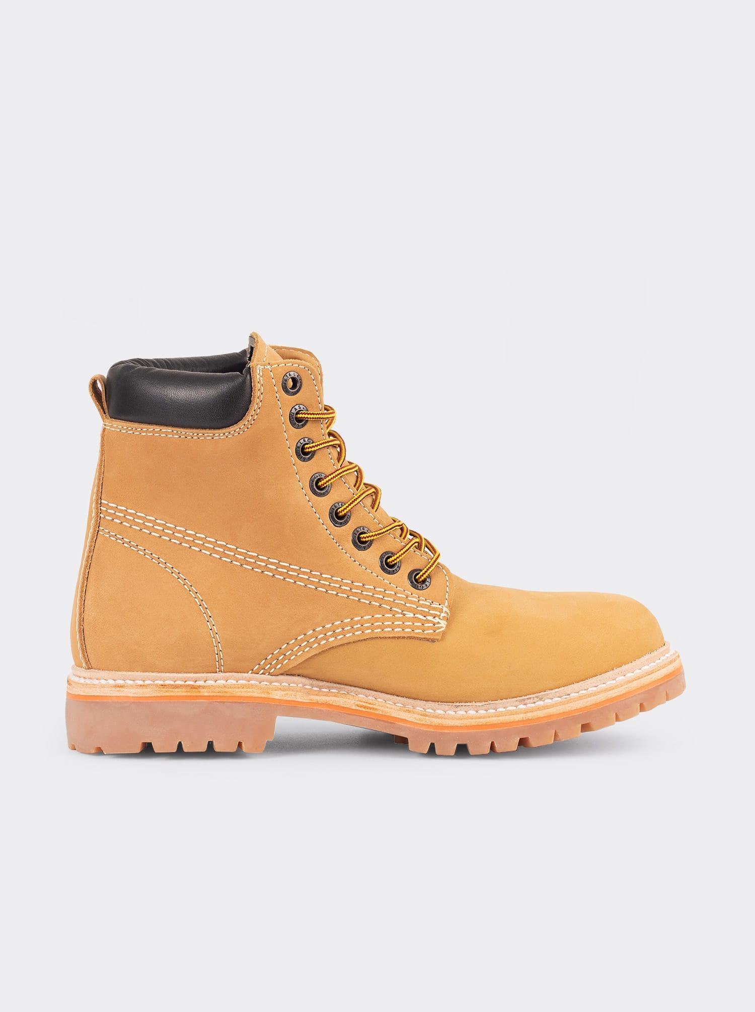Men's Leather Lace Up Outdoor Boot in Wheat Nubuck Color Style Haiker 2415