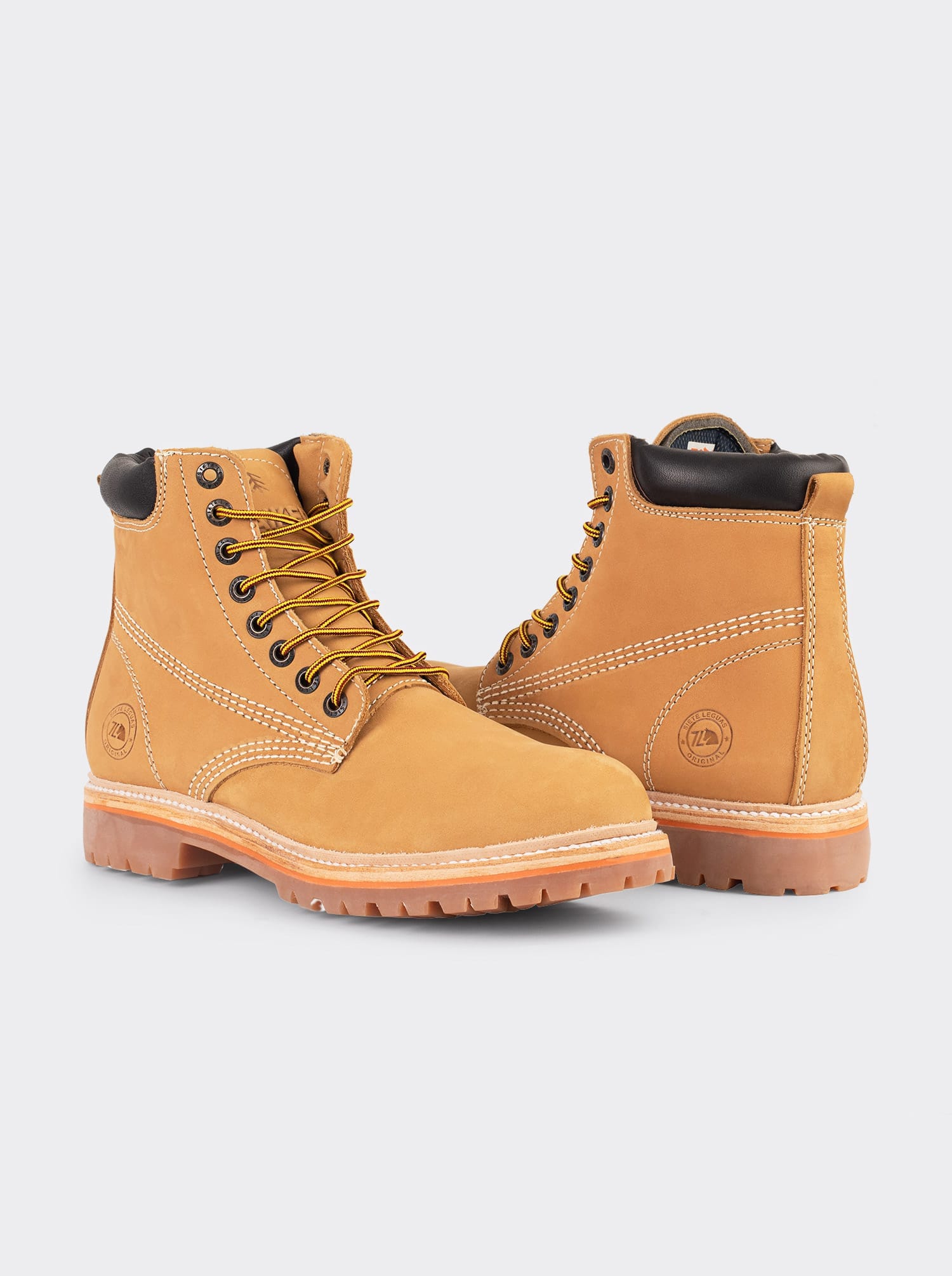 Men's Leather Lace Up Outdoor Boot in Wheat Nubuck Color Style Haiker 2415