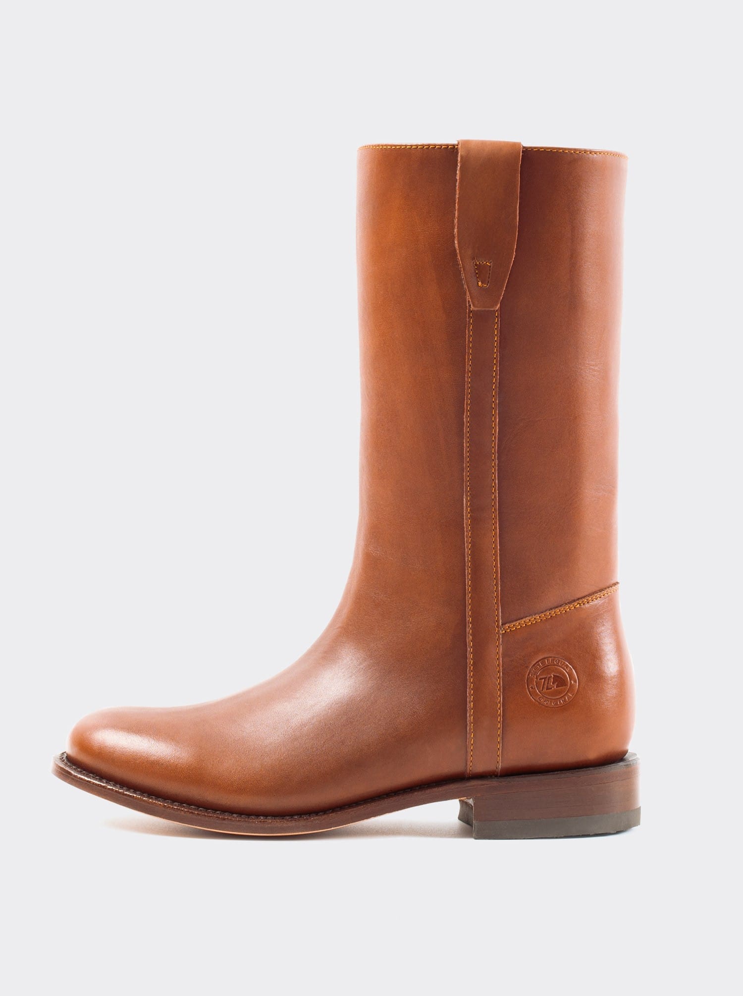 Zippered Spanish Boot in Atanado Reddish Style 3063