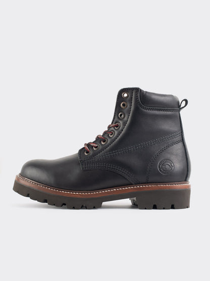 Men's Leather Lace Up Extra Lightweight Boot Black Montana Color Style Haiker 2415