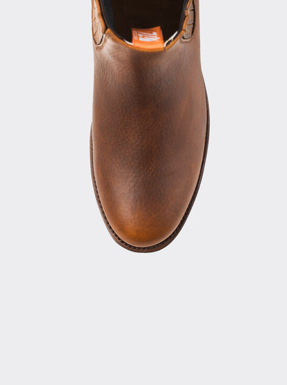 Charro Boot with Leather Sole, Bull Fight Ochre, Style 6000