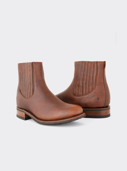 Men's Leather Charro Western Slip Resistant Boot Ocher Bull Fight Color style 6000