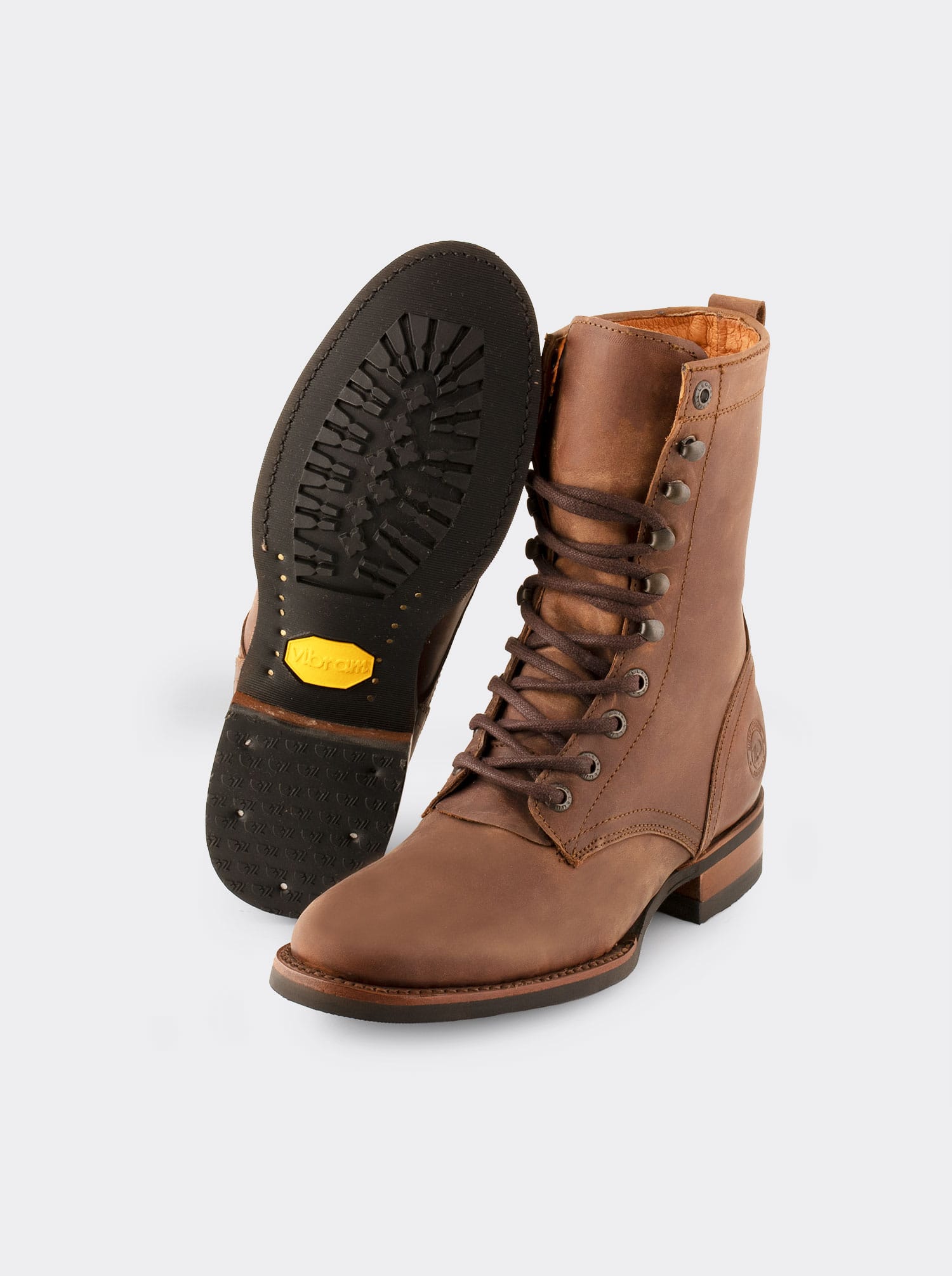 Lacer Cowboy Boot Vibram Sole Oil Resistant Oil Resistant Agreste Whiskey Style 6309