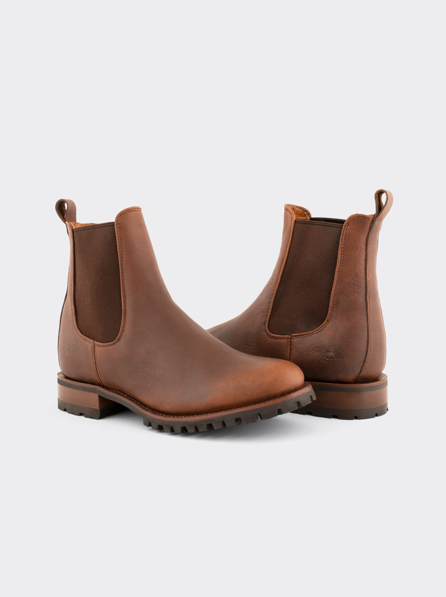 Men's Leather Chelsea Boot with Track Sole Ocher Bull Fight Sole Style 6206