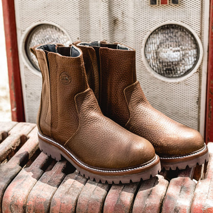 Work Boot With Elastic Bands in Bull Fight Ocher Style 2727