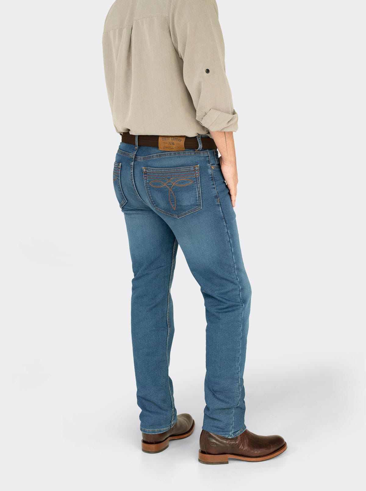 7L FLEX Regular Cut Denim Jeans Indigo Stone