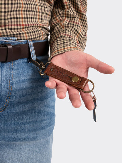 Seven Leagues Key Ring in American Bison Whiskey