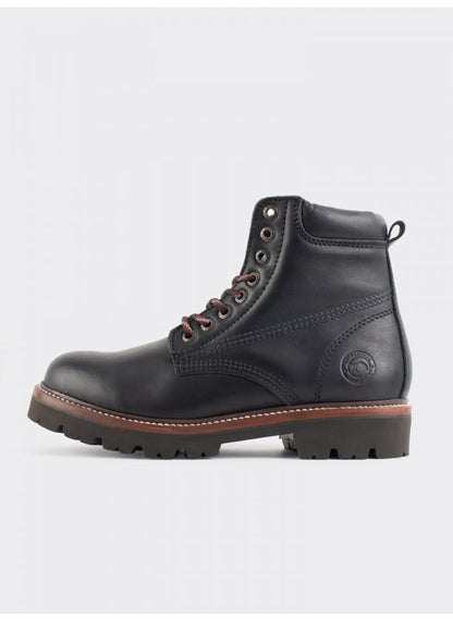 Men's Leather Lace Up Extra Lightweight Boot Black Montana Color Style Haiker 2415