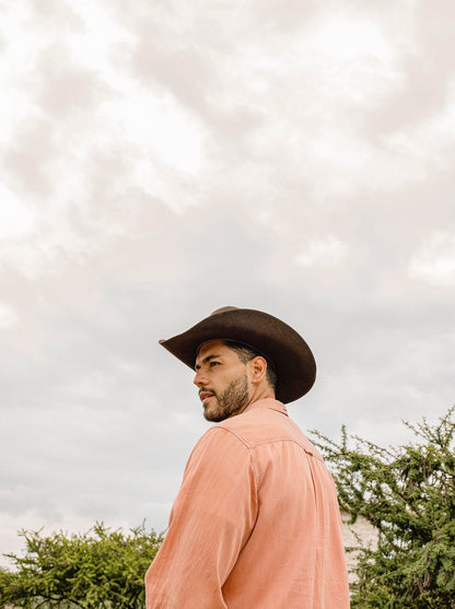 Texana Style Cowboy Hat in Chocolate Wool